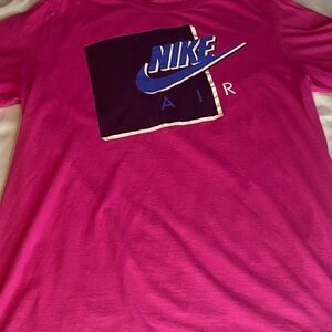 Nike Air Magenta Tee with Blue Logo